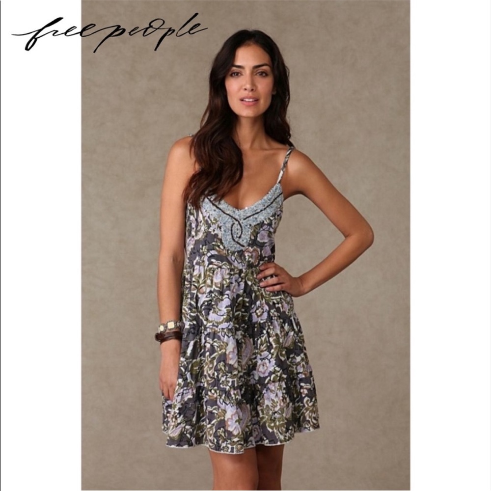 Free People Western Royalty Beaded Dress Size S